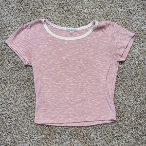 Dusty Rose Slightly Cropped T-Shirt